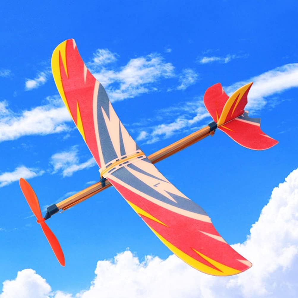 Model Airplane Plastic - Набор из 10 самолетов-планеров на резинках,