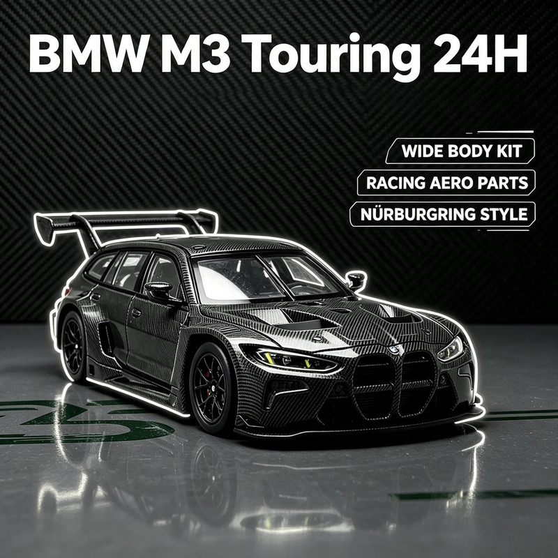 Die Cast Car 1 64 - JiCar 1/64 BMW M3 touring 24H,