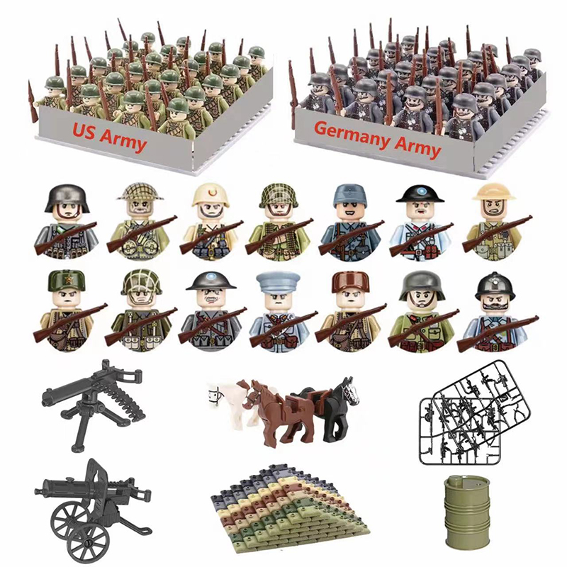 24 шт./партия WW2 военный перс – обзор и цена Lego Minifigure Holder